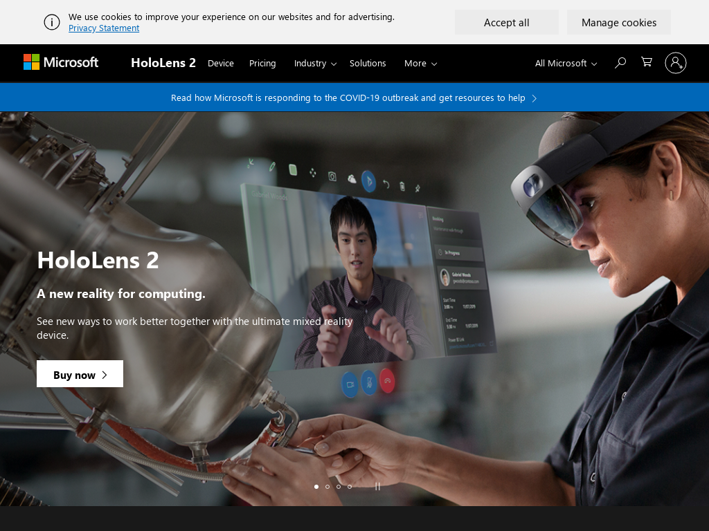 More information about "HoloLens 2   (Augmented reality headset / holographic computer)"