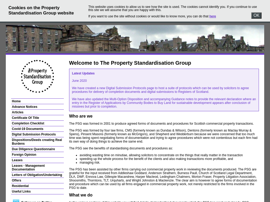 More information about "The Property Standardisation Group  (Model Lease Language for use in Scotland)"