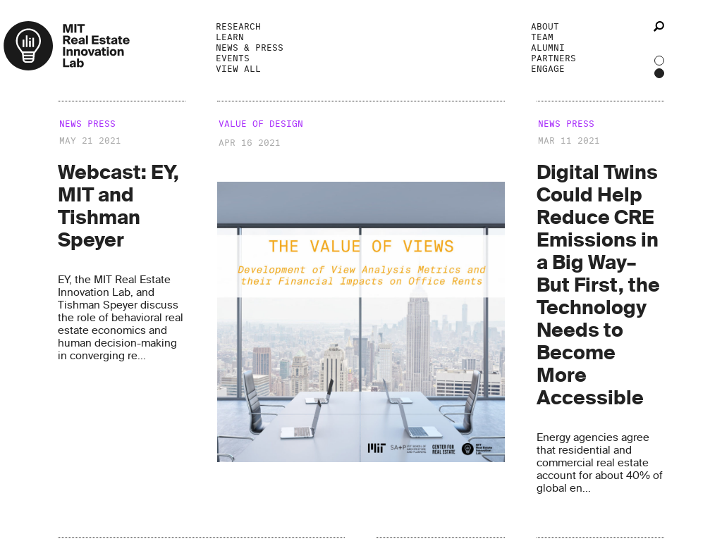 More information about "MIT Real Estate Innovation Lab"