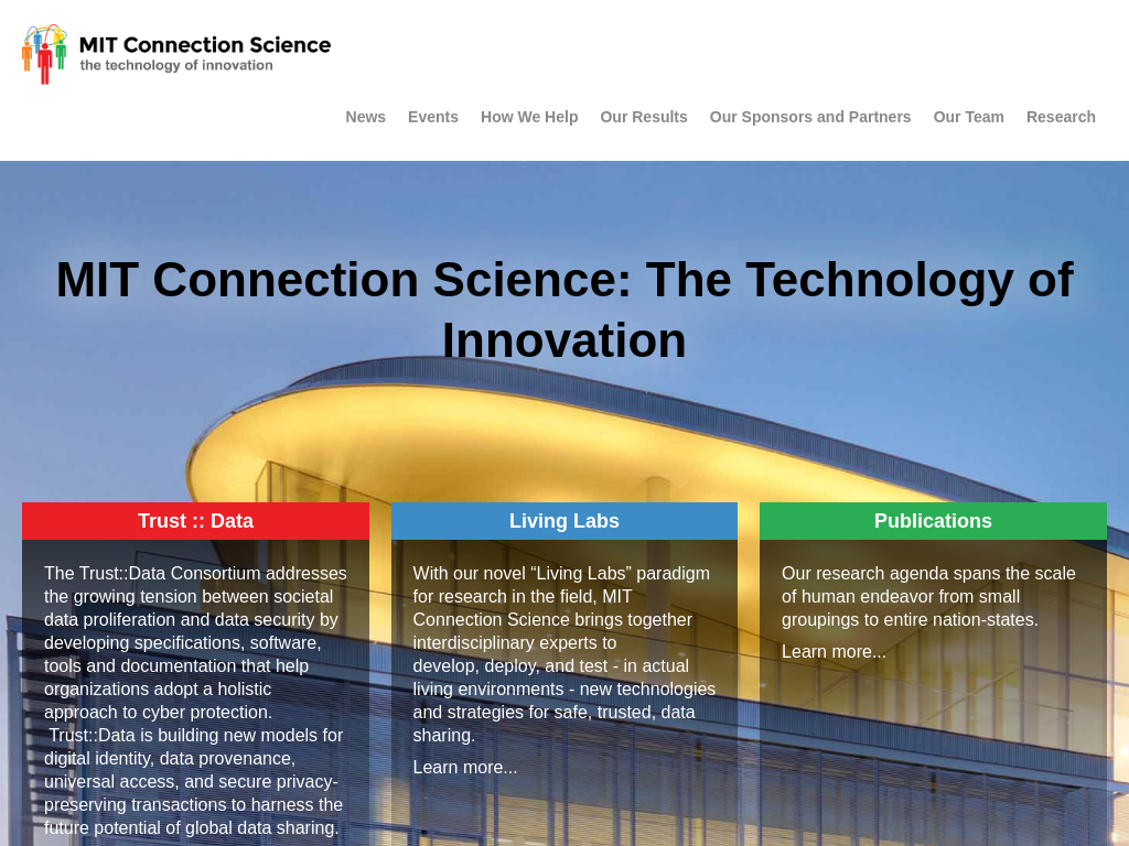 More information about "MIT Connection Science: The Technology of Innovation"